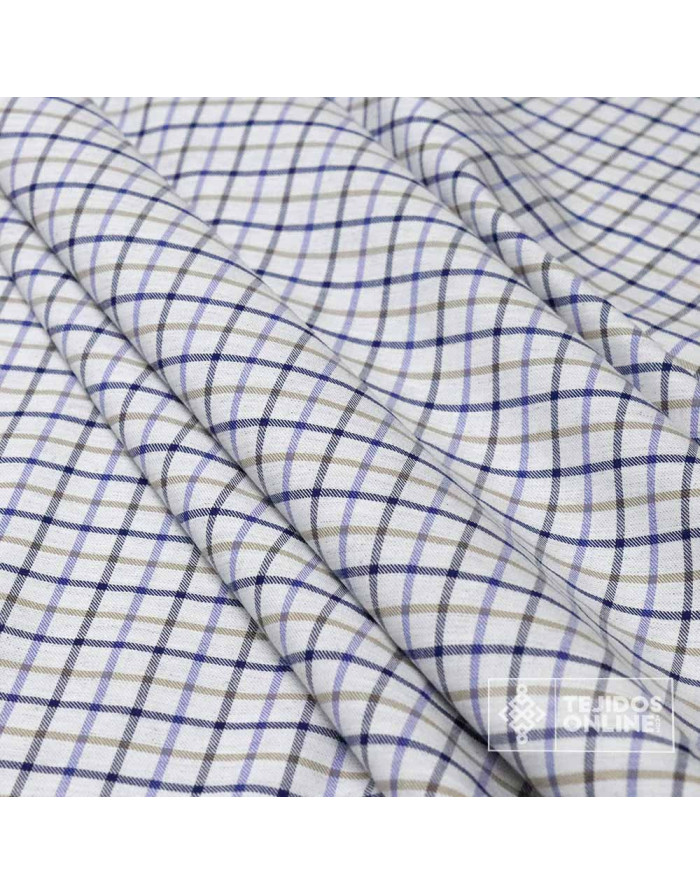 Tela Cuadros Azafata y Topo 100% Algodón - Telas de Cuadro - Imagen 3