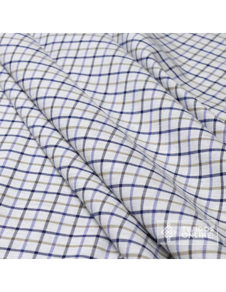 Tela Cuadros Azafata y Topo 100% Algodón - Telas de Cuadro - Imagen 3