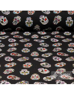 Tela Carabelas Catrina - Telas para Carnaval y Halloween