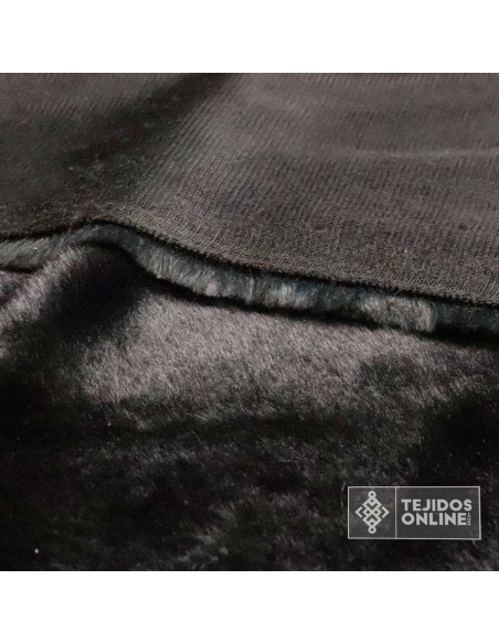 Tela Pelo Corto Negro Suave - Telas de Pelo - Tienda de Telas - Imagen 4