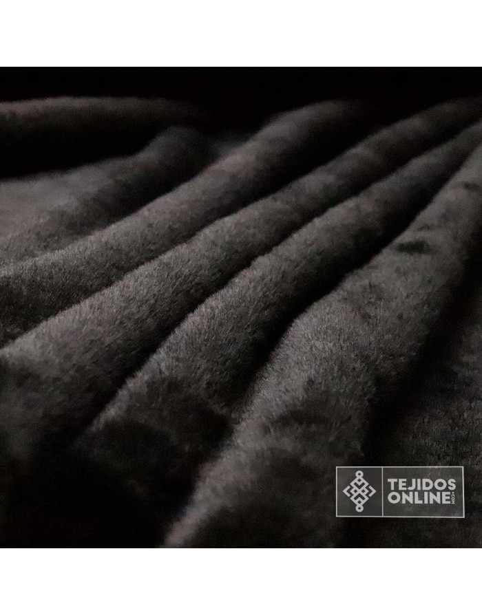 Tela Pelo Corto Negro Suave - Telas de Pelo - Tienda de Telas - Imagen 5