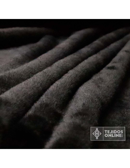 Tela Pelo Corto Negro Suave - Telas de Pelo - Tienda de Telas - Imagen 5