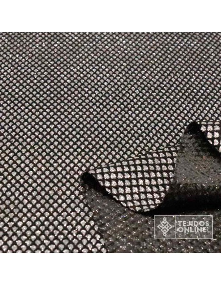 Tela de Red Negra con Plata: Telas para Carnaval - Imagen 3