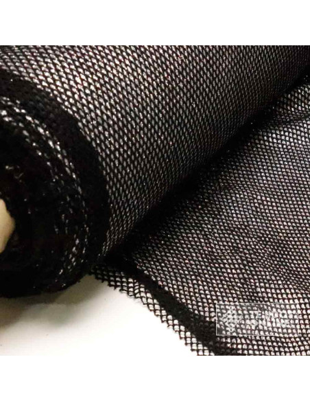 Tela de Red Negra con Plata: Telas para Carnaval - Imagen 2