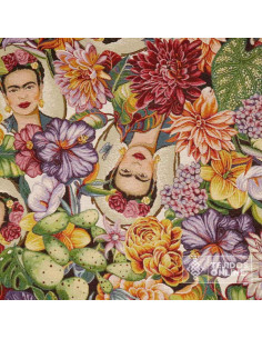 Tela de Tapicería Frida Kahlo - Telas para Tapizar - Cortinas 2