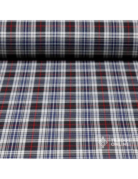 Tela Príncipe de Gales Azul Reversible  - Telas de Otoño e Invierno Tela Príncipe de Gales Azul Reversible  - Telas de Otoño e Invierno