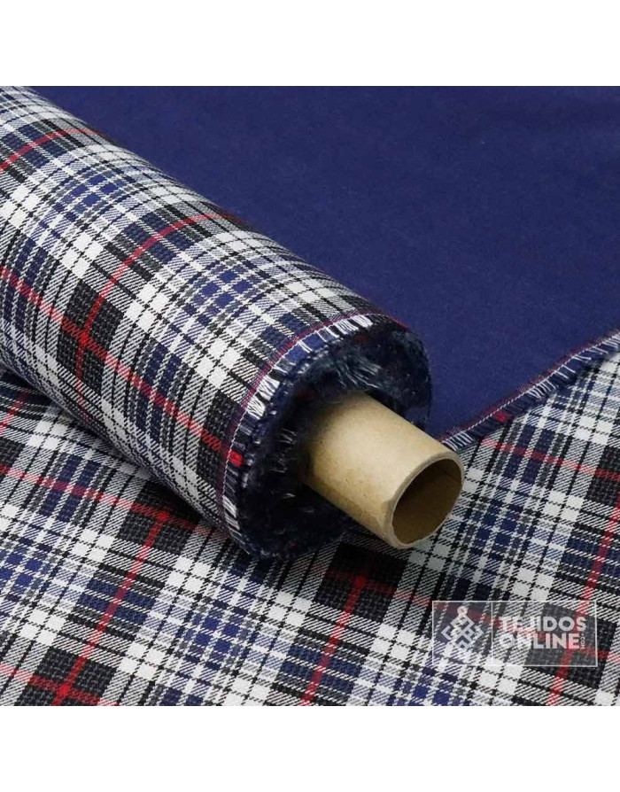 Tela Príncipe de Gales Azul Reversible  - Telas de Otoño e Invierno