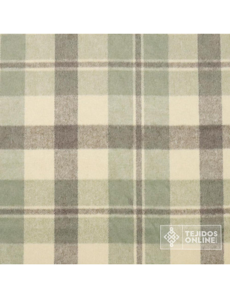 Tela Lana Cuadro Escoces Verde Pastel - Tienda de Telas Tela Lana Cuadro Escoces Verde Pastel - Tienda de Telas