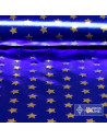 Tela Azul con Estrellas Dorada Carnaval