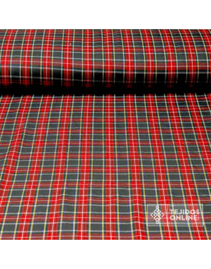 Tela Cuadro Escocés Roja y Gris Little - Telas para Uniformes - Imagen 1