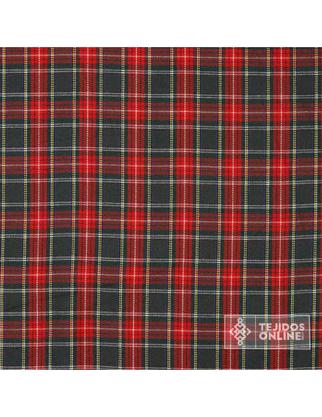 Tela Cuadro Escocés Roja y Gris Little - Telas para Uniformes - Imagen 3