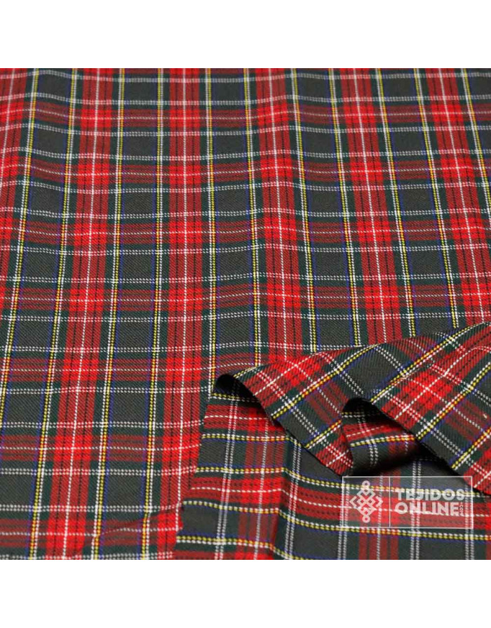 Tela Cuadro Escocés Roja y Gris Little - Telas para Uniformes - Imagen 4