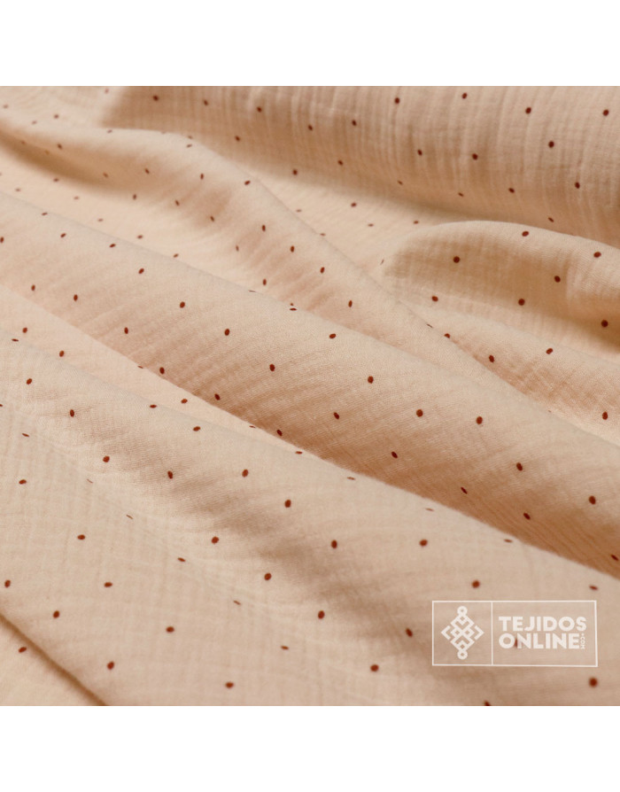 Bambula de Lunares Infantil - Tejidos de Muselina - TejidosOnline
