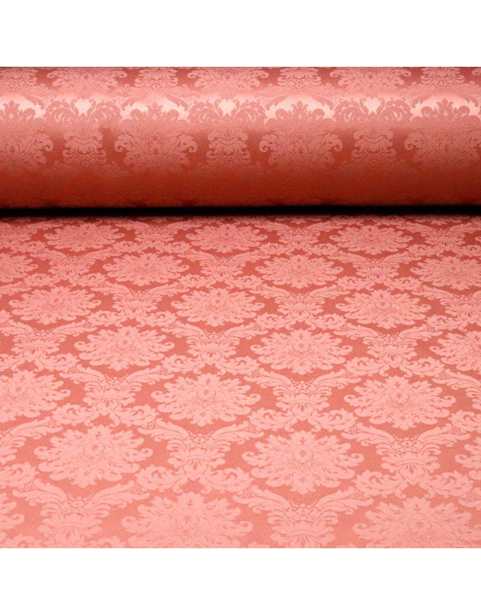 Damasco Salmon Versace Retal | Telas en Liquidación - Imagen 1