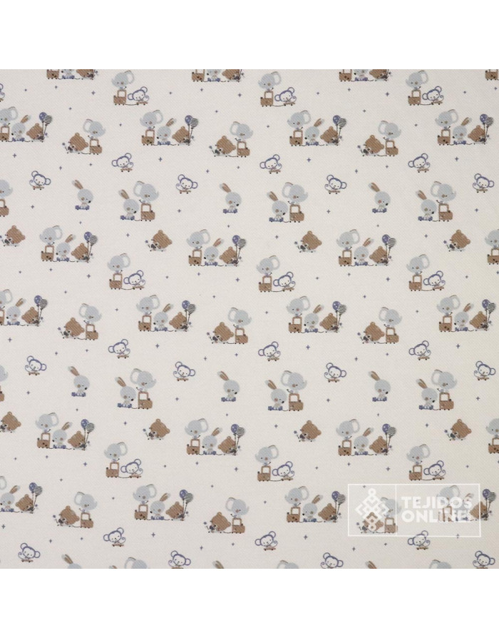 Viella Infantil Elefante Tren Pastel - Tejidos Infantiles - Imagen 3