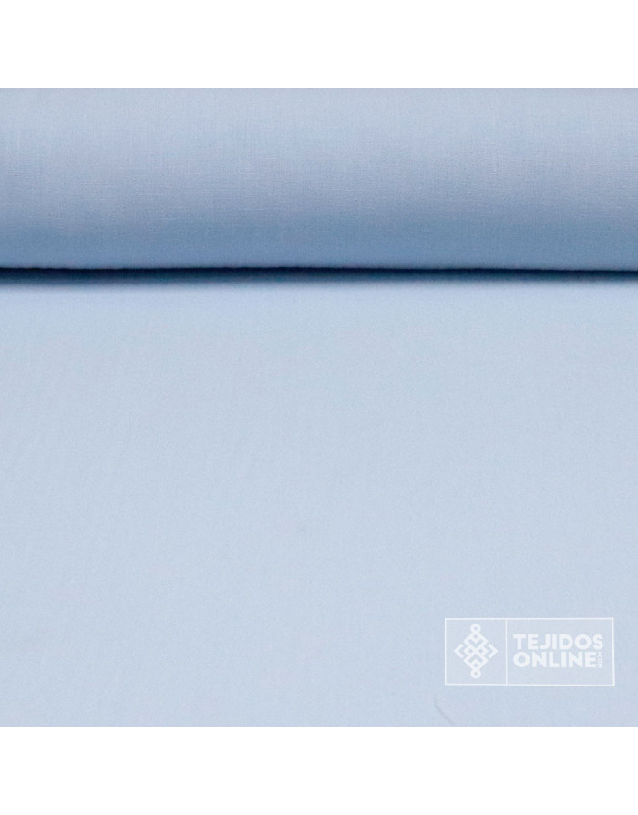 Comprar Telas de Lino | Tela Lisa Falso Lino Celeste y Camel