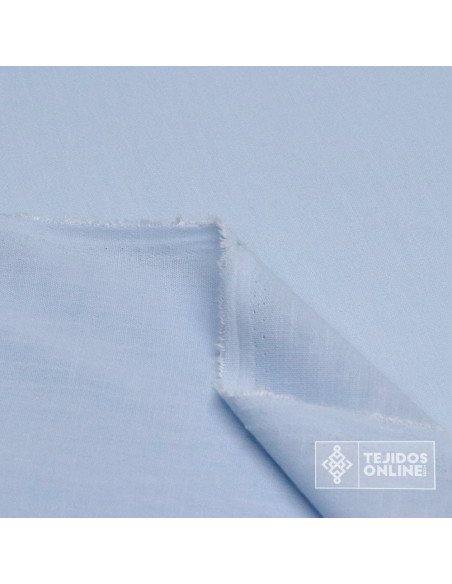 Comprar Telas de Lino | Tela Lisa Falso Lino Celeste y Camel Comprar Telas de Lino | Tela Lisa Falso Lino Celeste y Camel