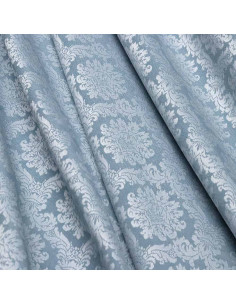 Damasco Azul Jade Aragón - Retal - Telas de Damasco - Telas Cofrades 2