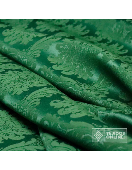 Damasco Verde Versace - Telas Cofrades - Telas de Hogar - Imagen 2