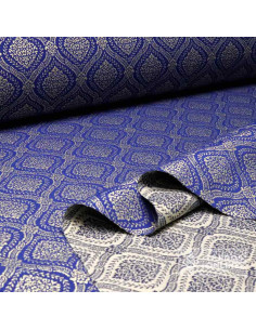 Tela Brocado Azul Persa - Telas Cofrades - TejidosOnline 2