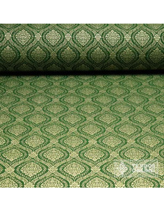 Tela Brocado Verde Persa - Telas Cofrades - TejidosOnline