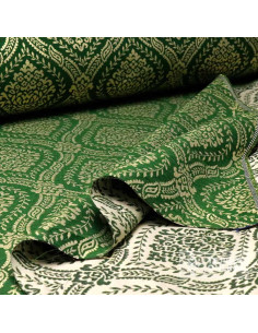 Brocado Verde Persa Dibujo Grande - Telas Cofrades 2