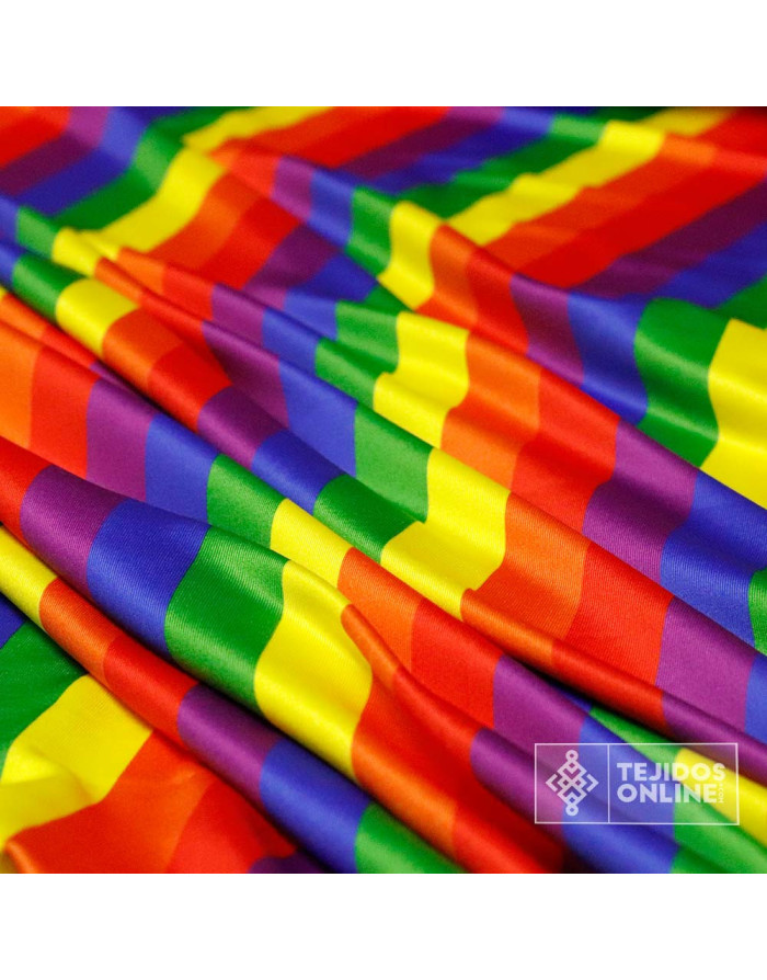 Tela Rayas Multicolor Carnaval Lycra - Tienda de Telas - Imagen 2