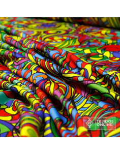 Tela de Carnaval Multicolor Cachemira - Tienda de Telas 2