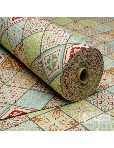 Tela de Tapizería Rombos Alhambra  - Telas de Gobelinos