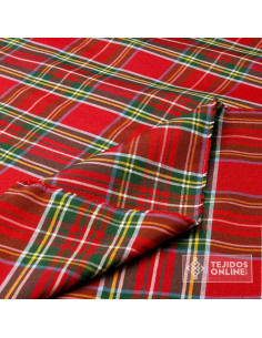 Loneta Cuadro Escoces Rojo   - Telas de Navidad - Telas Online 2