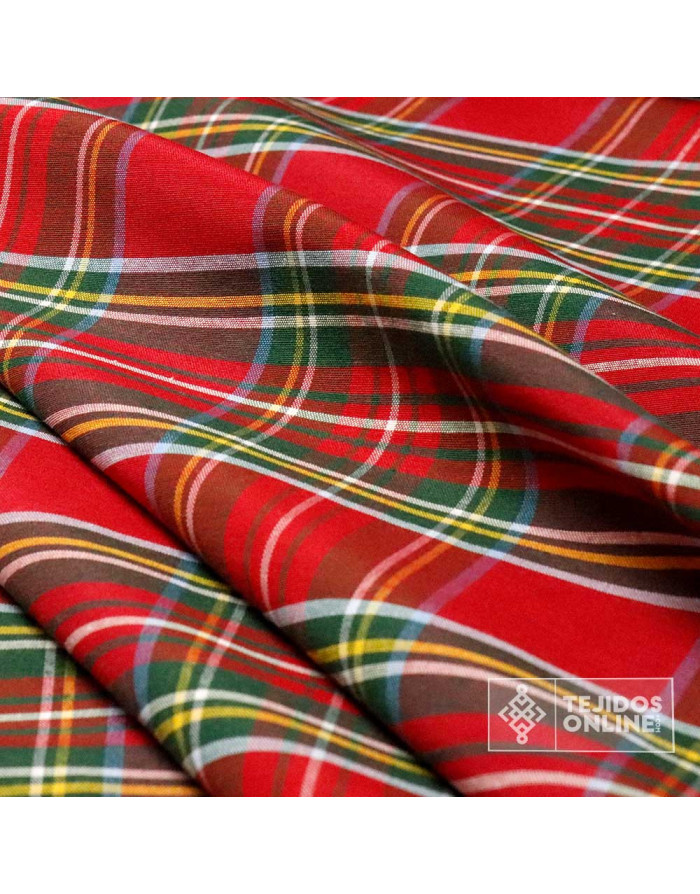 Loneta Cuadro Escoces Rojo   - Telas de Navidad - Telas Online - Imagen 4