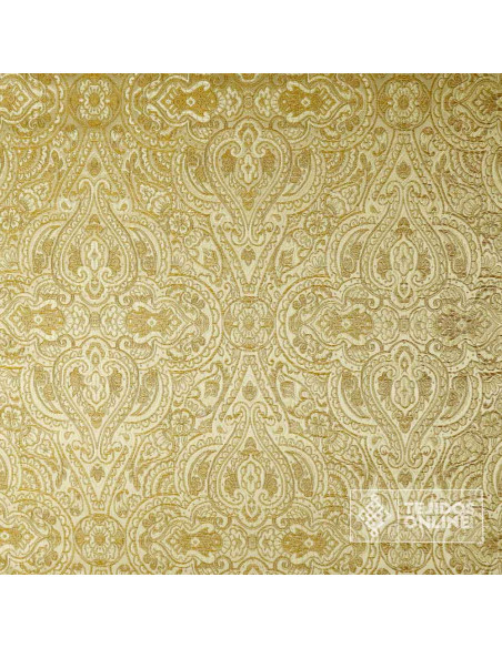 Tela Brocado Dorado Oro Jaquard - Telas para Cabalgatas - Imagen 3