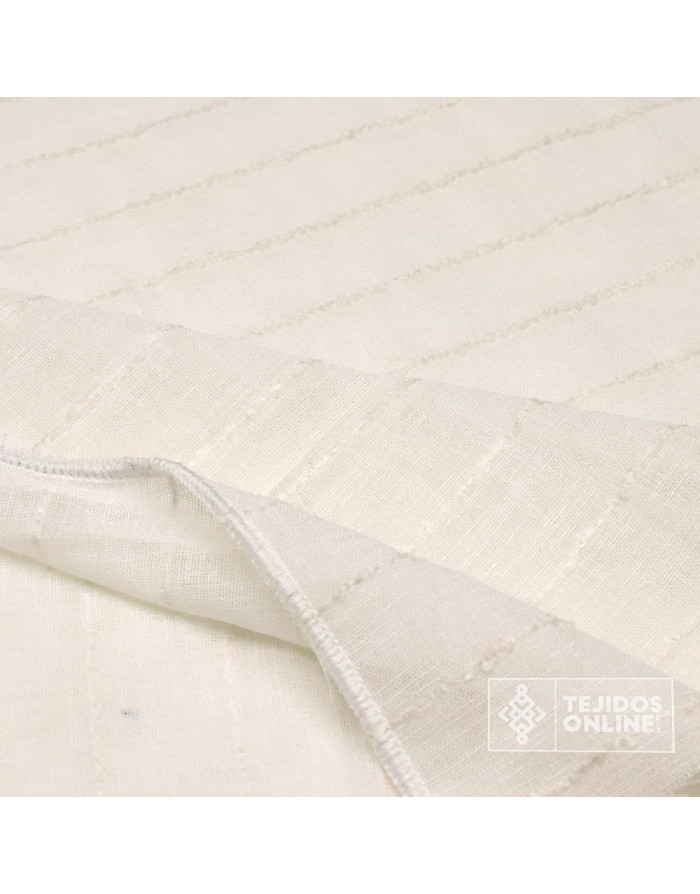 Tela de Visillo para Cortinas Rayas Punteadas - Imagen 2