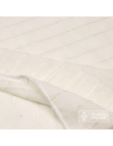 Tela de Visillo para Cortinas Rayas Punteadas - Imagen 2
