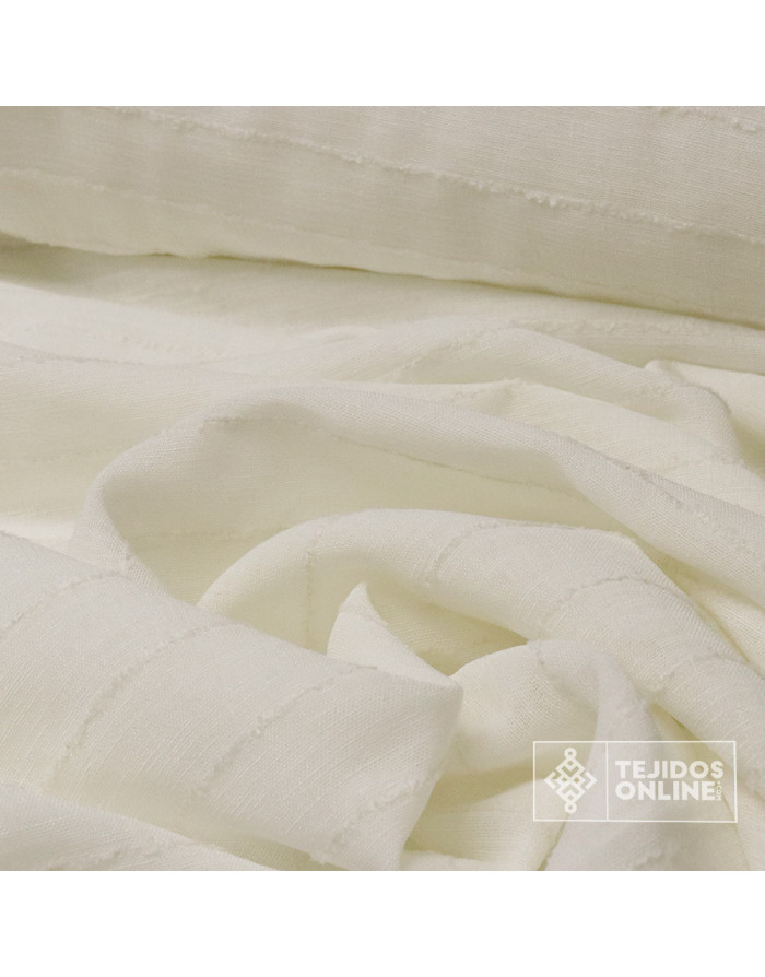 Tela de Visillo para Cortinas Rayas Punteadas - Imagen 3