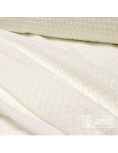 Tela de Visillo Bordado de Panetes Blanco Roto | Cortinas 2