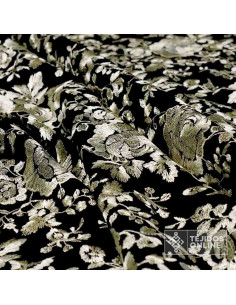 Viscosa Bordada Mantón de Manila Negro - Tela Mantón de Manila 2