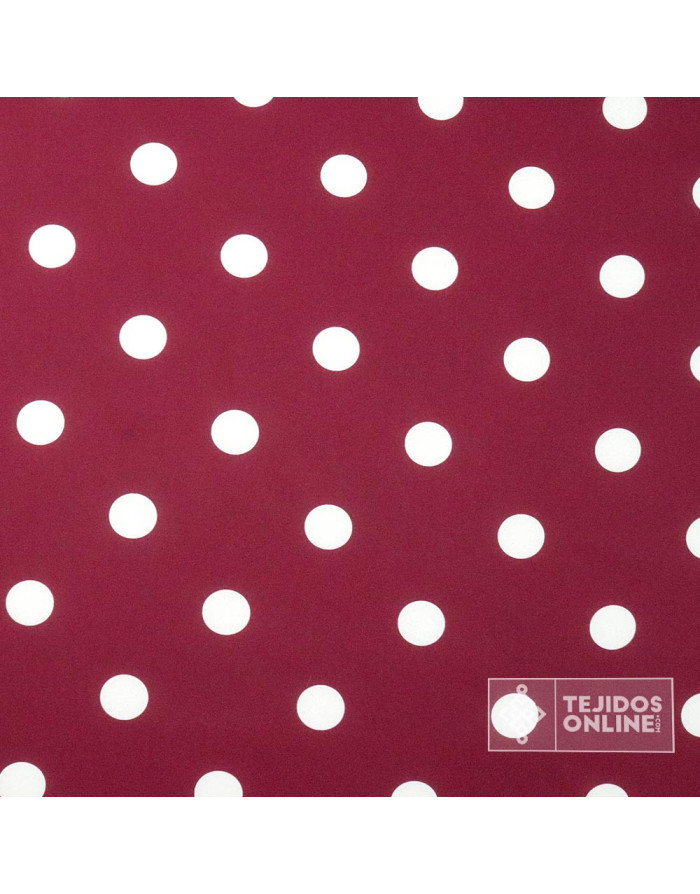 Tela Tinto con Lunares Beige - Telas para Trajes de Flamenca - Imagen 4