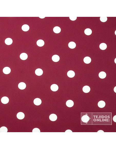 Tela Tinto con Lunares Beige - Telas para Trajes de Flamenca - Imagen 4
