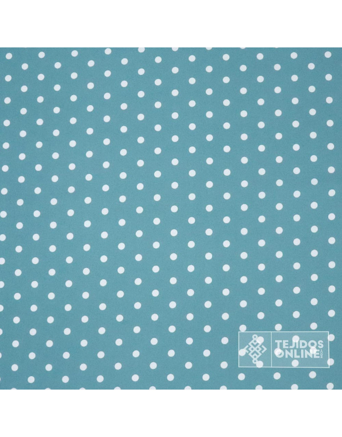 Tela Verde Hade Lunares Blancos con Lycra Lenteja - Flamenca - Imagen 3