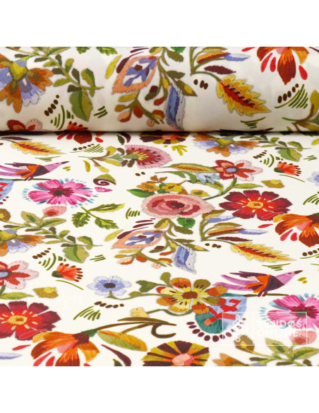 Tela de Lycra Estampada Mantón de Manila | Moda Flamenca Tela de Lycra Estampada Mantón de Manila | Moda Flamenca