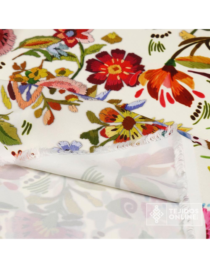 Tela de Lycra Estampada Mantón de Manila | Moda Flamenca