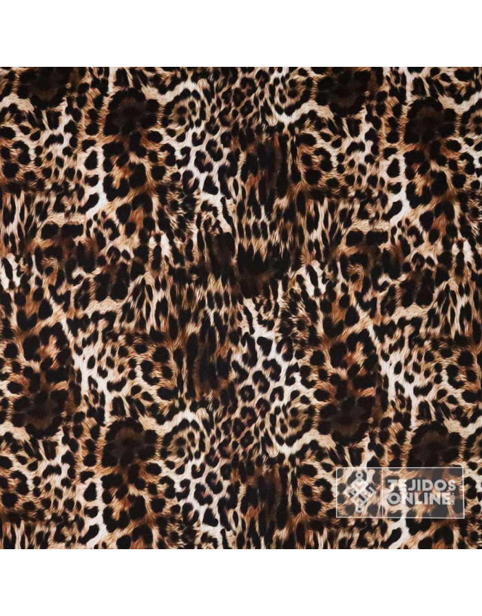 Tela de Punto Animal Print Leopardo - Tienda de Telas - Imagen 3