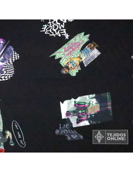 Tela Viscosa Estampada Original Arte - Venta de Telas - Imagen 3