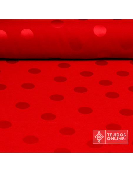 Tela de Lunares Con Lycra - Satén de Lycra - Telas Online - Imagen 1