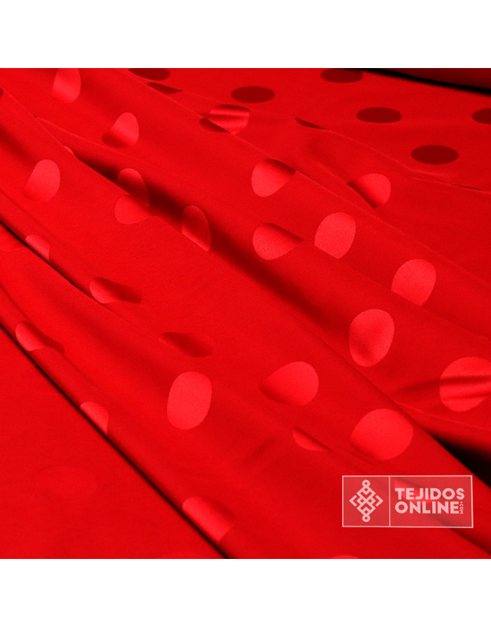 Tela de Lunares Con Lycra - Satén de Lycra - Telas Online - Imagen 2