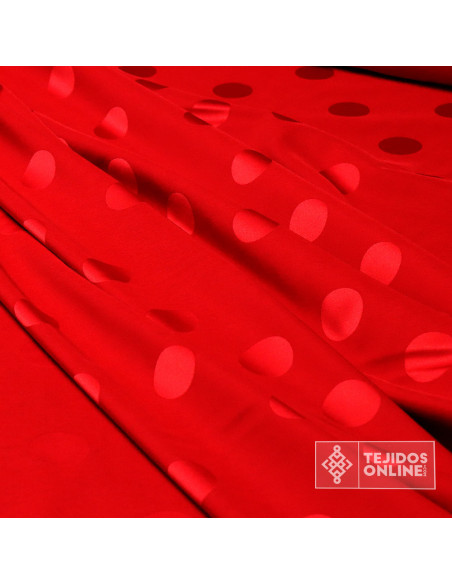 Tela de Lunares Con Lycra - Satén de Lycra - Telas Online - Imagen 2