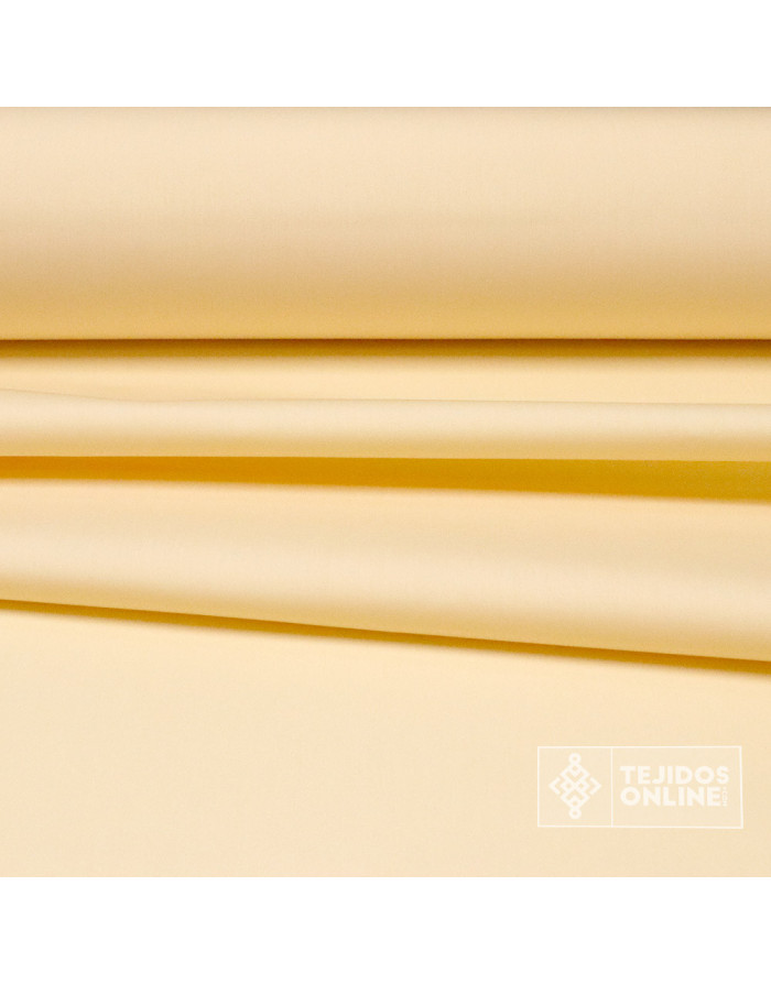 Telas para Flamenca - Tela Popelín Liso Crema - Imagen 2