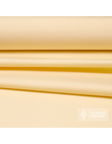 Telas para Flamenca - Tela Popelín Liso Crema - Imagen 2