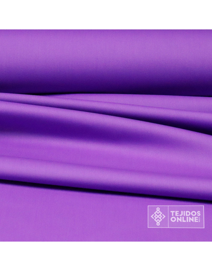 Telas para Flamenca - Tela Popelín Liso Lila - Imagen 2